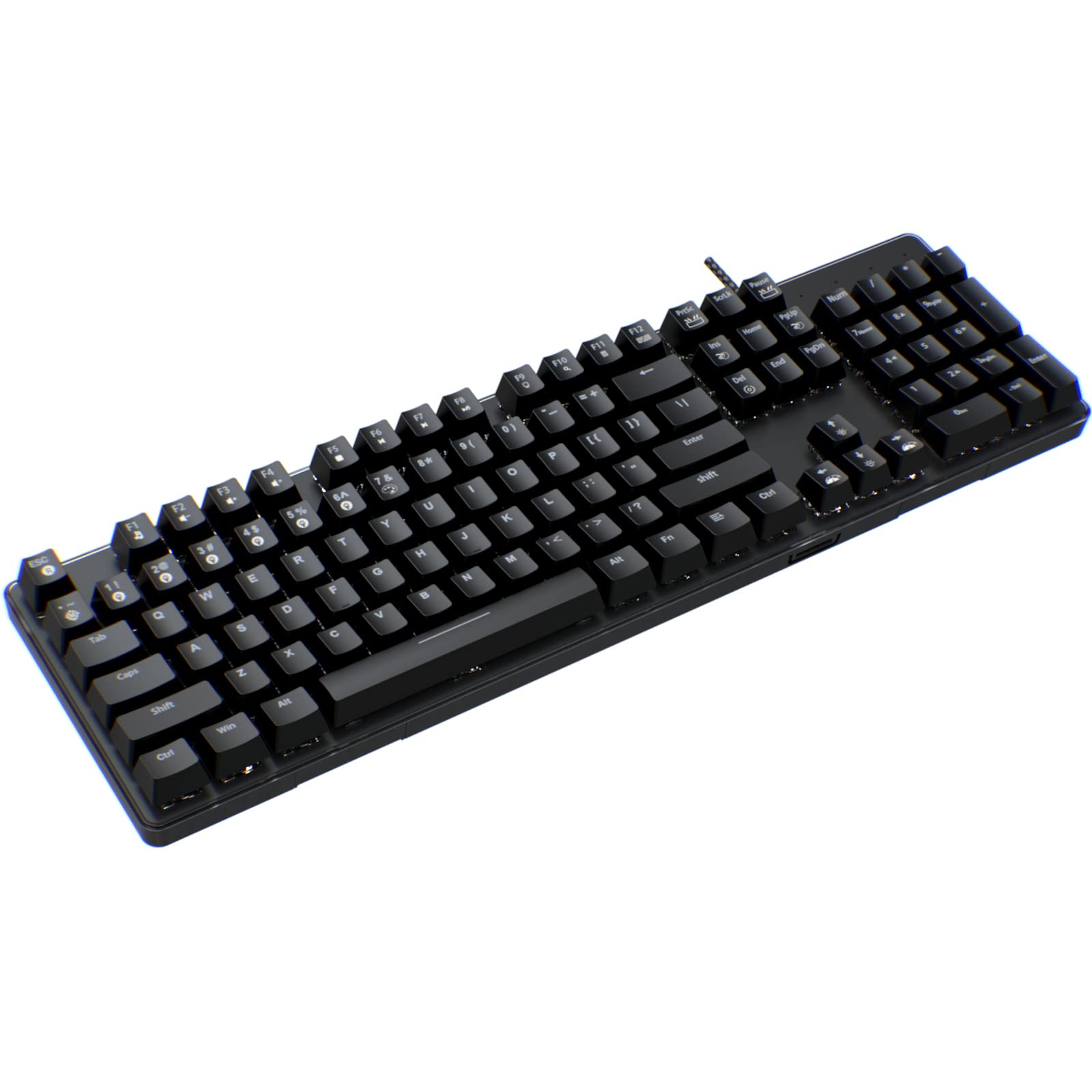 targeal Mechanical Gaming Keyboard - 104 Keys Light Strike Switch Quite Office Computer Keyboard - Multi Color RGB Led Backlit - USB Wired Ergonomic Laptop Keyboard for PC/Windows/Mac Gamer