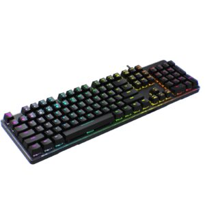 targeal Mechanical Gaming Keyboard - 104 Keys Light Strike Switch Quite Office Computer Keyboard - Multi Color RGB Led Backlit - USB Wired Ergonomic Laptop Keyboard for PC/Windows/Mac Gamer