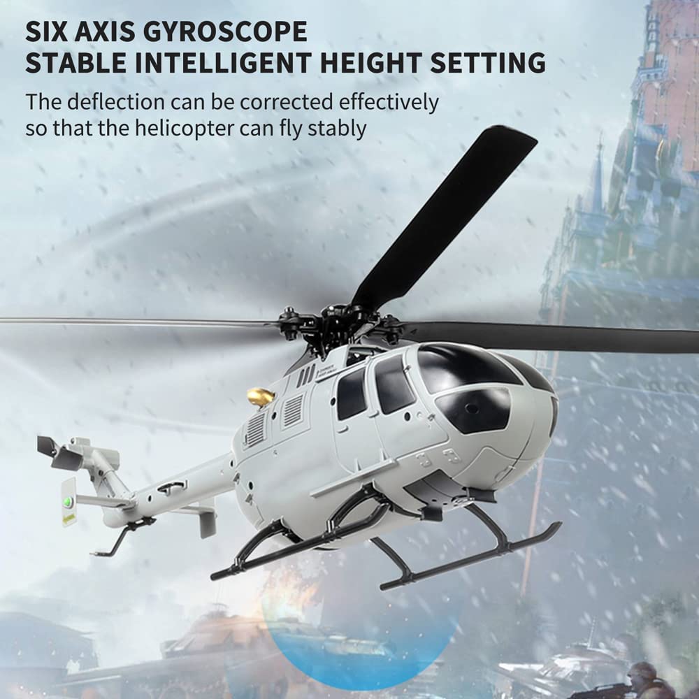 QIYHBVR RC Helicopter for Adults and Kids, 4 Channel 2.4Ghz Remote Control Helicopter with 6-Axis Gyro, Aileronless RC Aircraft with Altitude Hold Toys for Boys