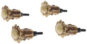 top brass heavy duty antler drawer pulls/cabinet knobs (4 pack) - screws and washers included