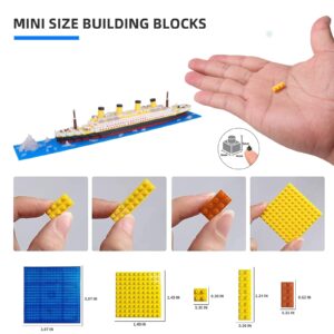 YAOYU Micro Mini Titanic Model Building Block Set, with 1860Pcs 3D Puzzle Sets DIY Educational Block Toys, Gift for Kids and Adults