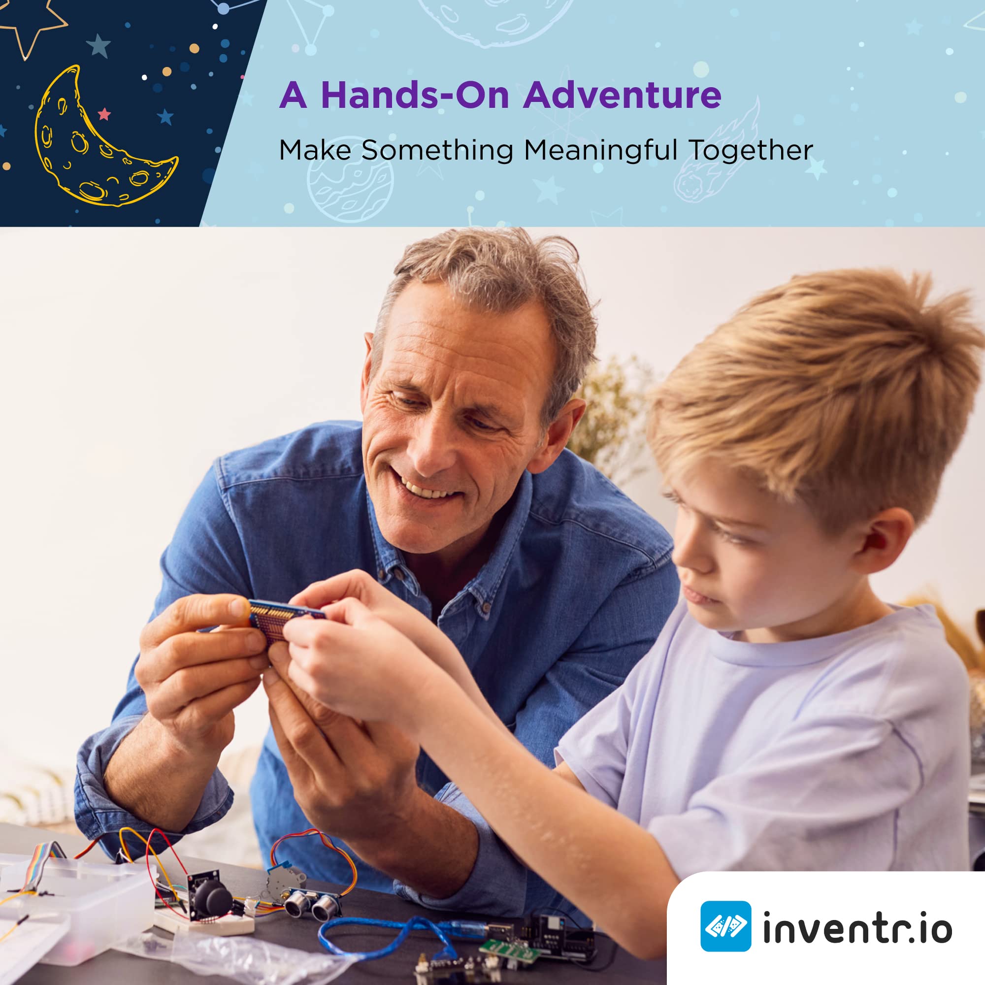 inventr.io | Adventure Kit: 30 Days Lost in Space for Exploratory Skills | Arduino IDE Compatible | Coding Challenge | Kids & Teens Robotics Project | Engineering Set by NASA Researcher