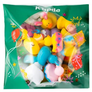 K1tpde 20PCS Assorted Cute Rubber Ducks, Summer Pack of Rubber Ducks, Resurrection Bunny Rubber Duck, Funny Rubber Ducks Bath Tub Toys for Kids, Baby Showers Accessories, Birthday Gifts Party Favors