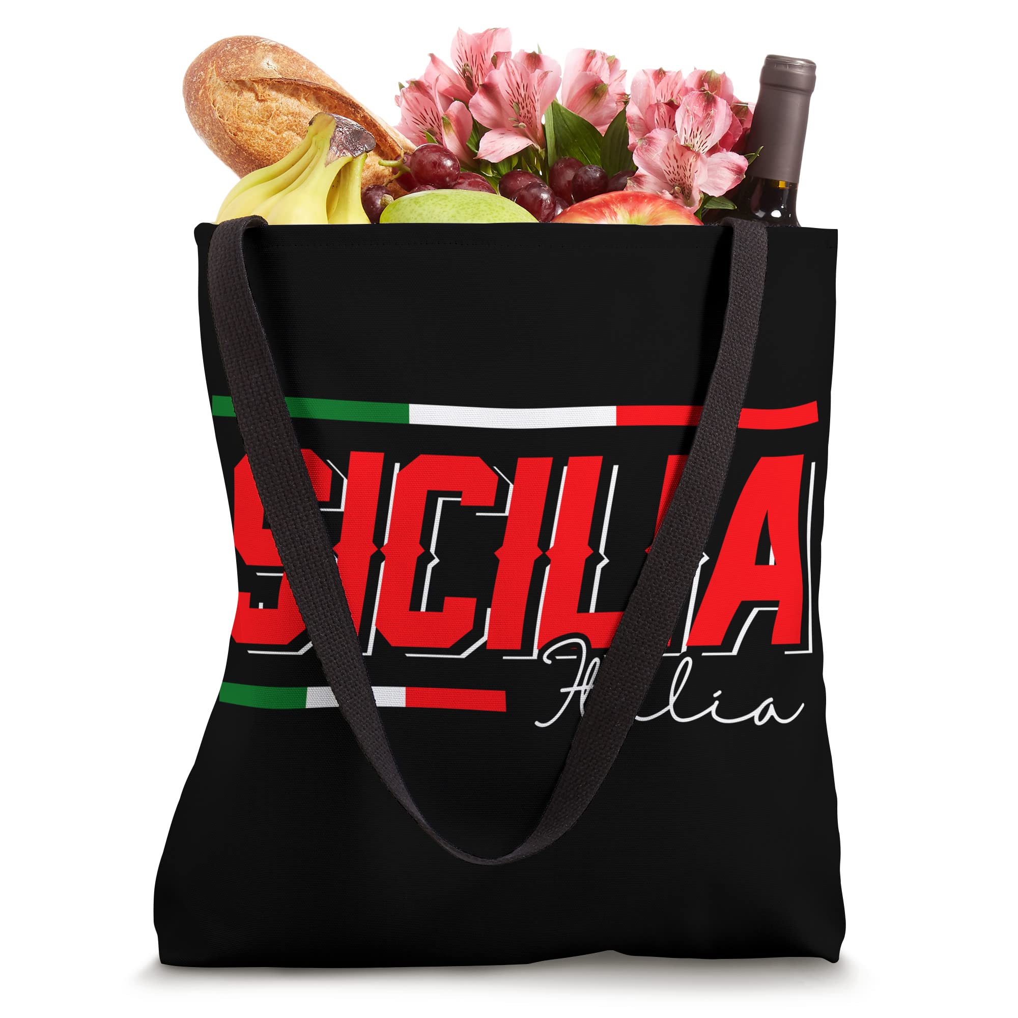 Sicilia Flag Sicily Palermo Italy Tote Bag