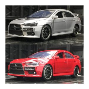 1:32 for Mitsubishi Lancer Evo X 10 Alloy Car Model Diecast Metal Toy Vehicles Car Model Sound Light Collection Kids Gift Scale Model ( Color : Black )