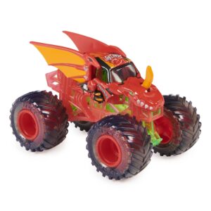 Monster Jam 2022 Spin Master 1:64 Diecast Truck with Bonus Accessory: See-Thru Crew Dragonoid