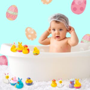 K1tpde 20PCS Assorted Cute Rubber Ducks, Summer Pack of Rubber Ducks, Resurrection Bunny Rubber Duck, Funny Rubber Ducks Bath Tub Toys for Kids, Baby Showers Accessories, Birthday Gifts Party Favors