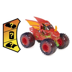 Monster Jam 2022 Spin Master 1:64 Diecast Truck with Bonus Accessory: See-Thru Crew Dragonoid