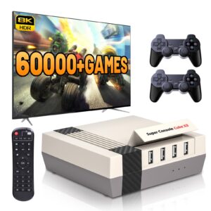 kinhank super console cube x3 retro game console with 60000+ games, emuelec 4.5/android 9.0/coree 3 systems in 1,2.4g+5g,bt 4.0,compatible with 65+ emulators