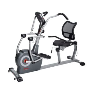 Sunny Health & Fitness Elite Recumbent Cross Trainer & Elliptical Machine with 12-Level Magnetic Resistance, Easy Adjust Seat & Exclusive SunnyFit® App Enhanced Bluetooth Connectivity - SF-RBE420049