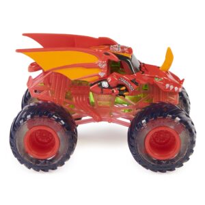 Monster Jam 2022 Spin Master 1:64 Diecast Truck with Bonus Accessory: See-Thru Crew Dragonoid