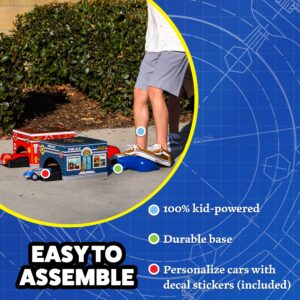 Stomp Racers Air Powered Race Cars by Stomp Rocket, Rescue Racers Pack - Dueling Stomp Racers Toy Car Launcher - Fun Backyard & Outdoor Multi-Player Kids Toys Gifts for Boys, Girls & Toddlers