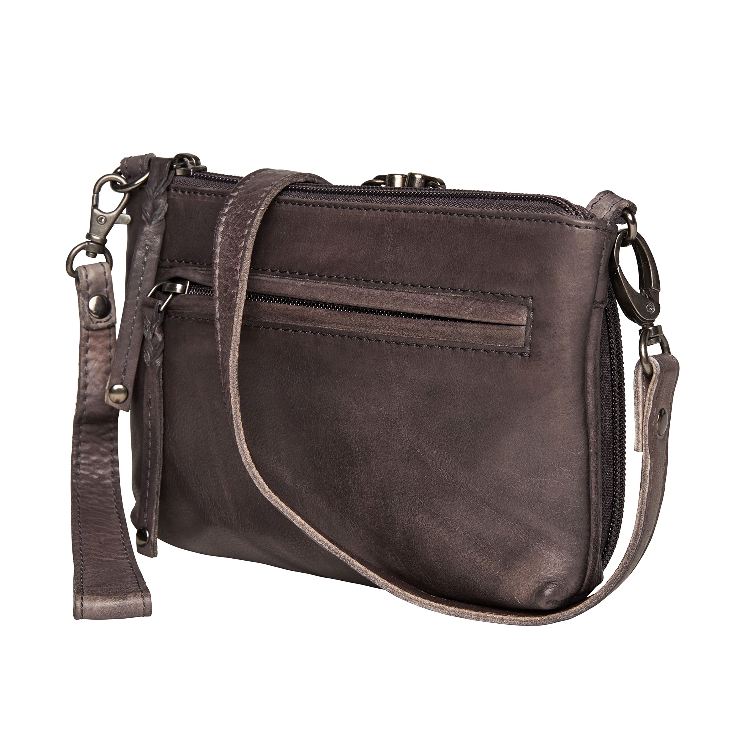 Lady Conceal Concealed Carry Locking Crossbody Amelia for an Extra-Small Framed Handgun (Gray)