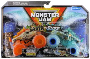 monster jam earth vs surf [horse power and aqua stallion] 1:64 scale double pack