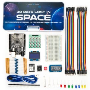 inventr.io | adventure kit: 30 days lost in space for exploratory skills | arduino ide compatible | coding challenge | kids & teens robotics project | engineering set by nasa researcher