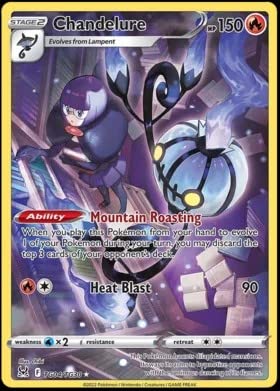 Pokemon - Chandelure TG04/TG30 - Lost Origin - Trainer Gallery - Holo Card