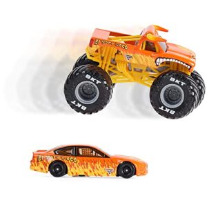 Monster Jam Official 1:64 Scale Diecast 2-Pack Monster Truck and Race Car: El Toro Loco