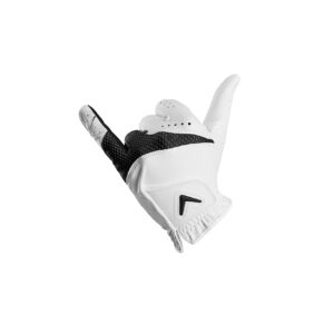 Callaway Golf Weather Spann Glove (Worn on Left Hand, Cadet (Short Fingers), Medium, White)