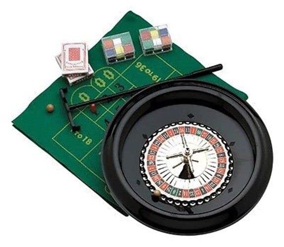 ARC-POWER for 12" Plastic Home Roulette Casino Wheel Game Set Kit with Felt Layout Roulete