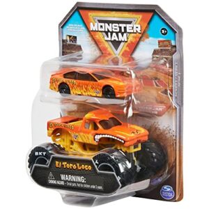 Monster Jam Official 1:64 Scale Diecast 2-Pack Monster Truck and Race Car: El Toro Loco