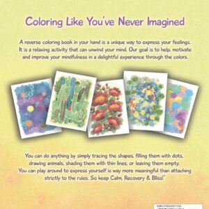 Reverse Adult Coloring Book: 50 Beautiful Designs for Stress Relief & Mindful Relaxation