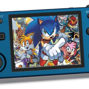 RG353M Handheld Game Console , Aluminum Alloy CNC Process Dual OS Android 11 + Linux System Support 5G WiFi 4.2 Bluetooth Built-in 64G SD Card 4452 Games(Blue)