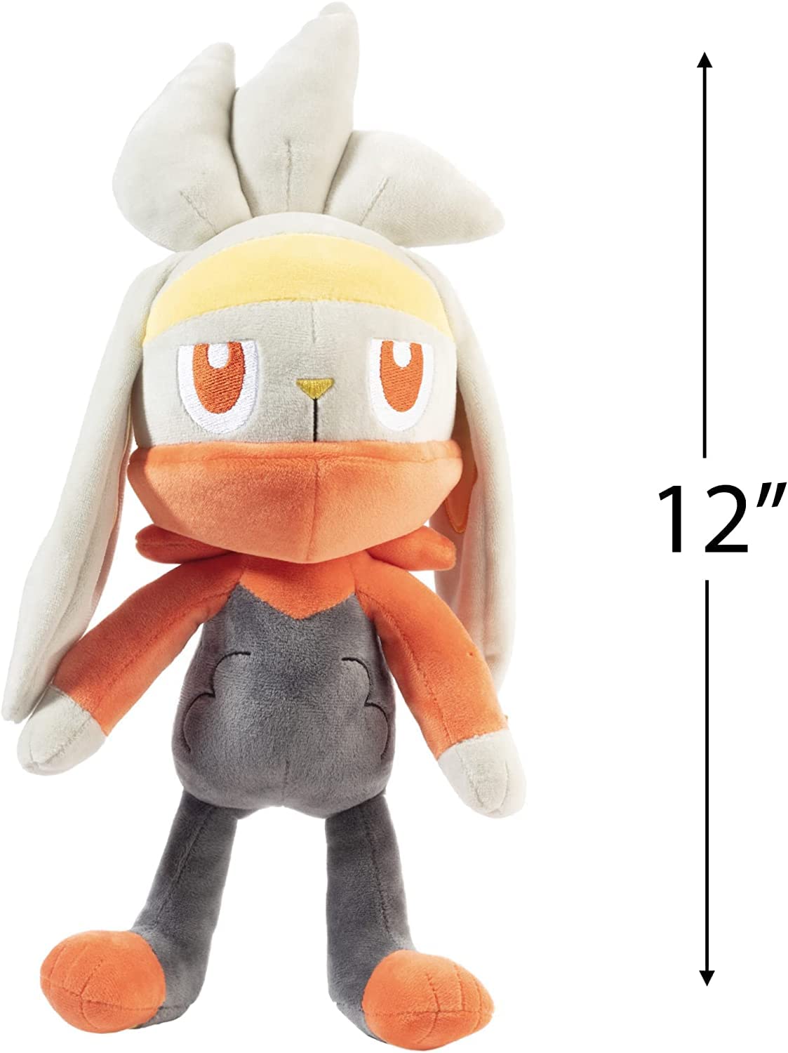 Pokemon 12" Raboot & 8" Scorbunny Plush Stuffed Animal Toys, 2-Pack - Sword and Shield Starter Evolution Set - Officially Licensed - Gift for Kids, Boys, Girls & Fans - 2+