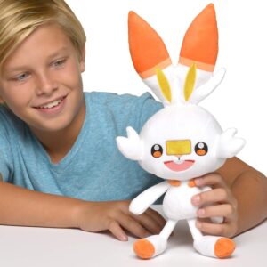 Pokemon 12" Raboot & 8" Scorbunny Plush Stuffed Animal Toys, 2-Pack - Sword and Shield Starter Evolution Set - Officially Licensed - Gift for Kids, Boys, Girls & Fans - 2+