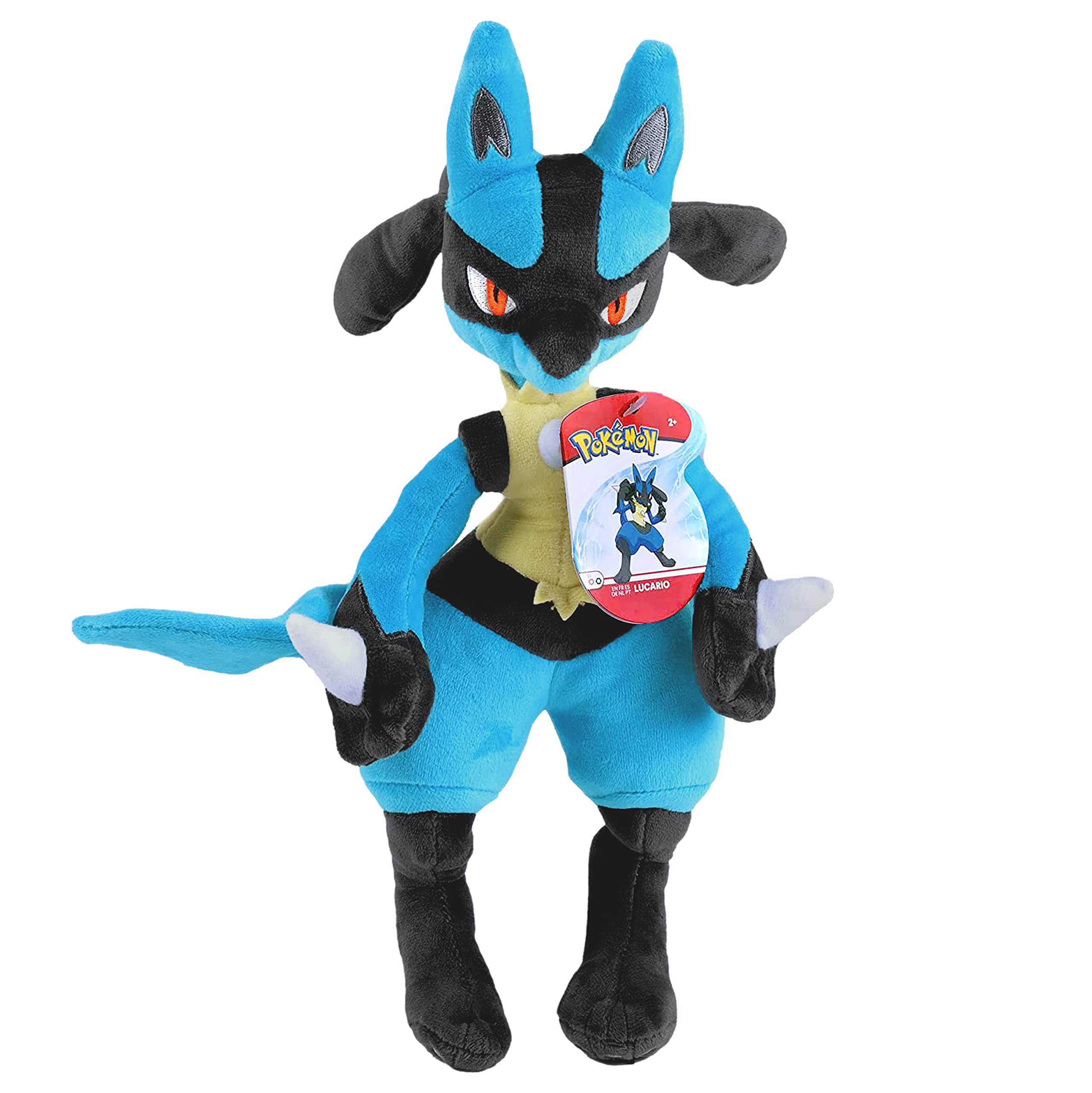 Pokemon Lucario & Riolu Plush Stuffed Animal Toys, 2-Pack - Officially Licensed - Evolution Set - Gift for Kids, Boys & Girls - Ages 2+