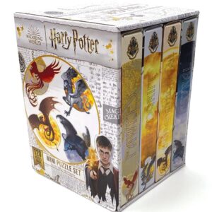 Paper House Productions Harry Potter Set of Four 120-piece Mini Puzzles in Storage Box - Magical Beasts