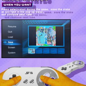 Upgrade Retro Mini Game Console, Preloaded 1700+ 8 & 16 Bit Classic Video Games(No Repeat), HDMI TV Output, 4GB TF Card Rom Copy, 2 Cable Less Controllers, Gift of Childhood Memories