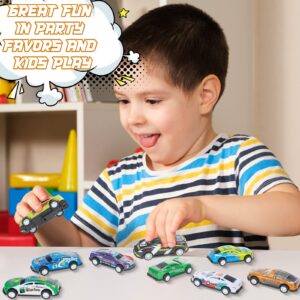 Vinsot 100 Pcs Pull Back Cars Metal Small Friction Cars Mini Die Cast Race Cars Set Fun Piñata Goodie Bag Stuffers Party Favor, Age Over 3