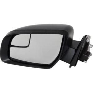 kool vue driver side power mirror for ford ranger 2019-2023 manual fold without blind spot light textured