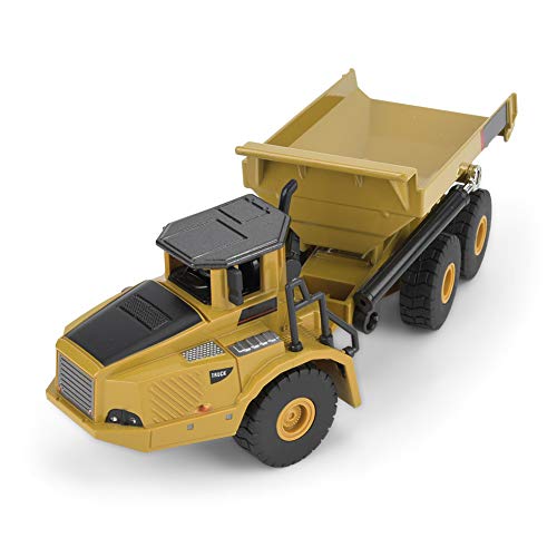 Jeanoko Engineering Dump Truck Toy, Dump Truck Model High Simulation Alloy Educational 1:50 for Kids for Car Vehicle Toy