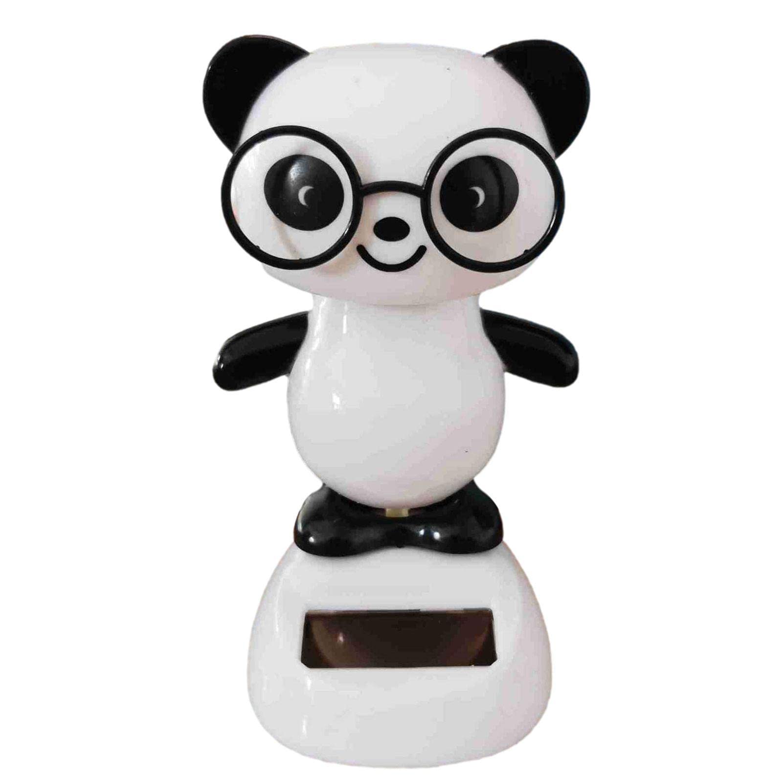 Solar Dancing Panda Bear Tiger - Shaking Doll Dancing Toys, Car Dashboard Doll Ornament, Cute Dancing Animal Figurine Toy for Car Interior Home Desk Decorations