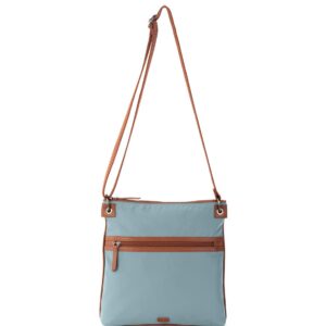 The Sak Esperato Flat Crossbody in Recycled Nylon, Denim