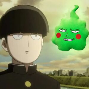 Douzeur 17.55 in Mob Psycho 100-Arataka Plush Green Dimple Elf Pillow Plush Toys Around as Festival Gift Accompany Children