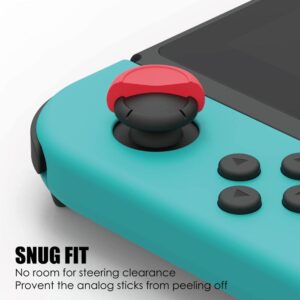 Thumb Grip Set Joystick Caps,Controller Gamepad Thumbstick Cover Replacement Set Analog Stick Cap for NS S_Witch /for lite/for S_Witch OLED (Green+Pink)