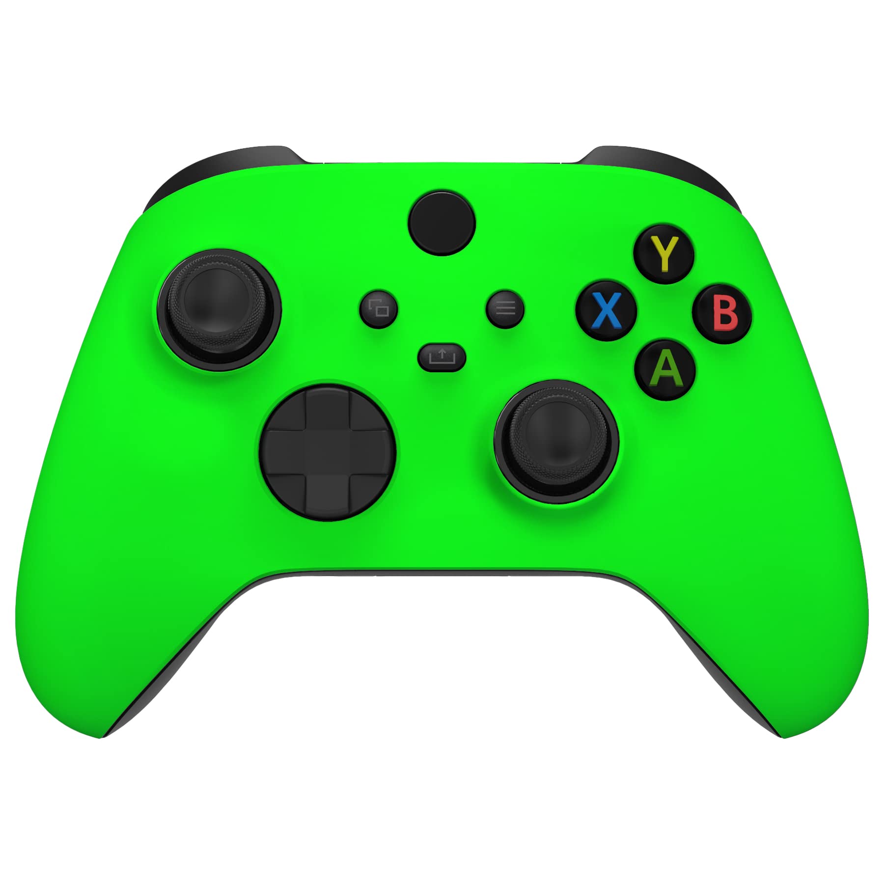 eXtremeRate FaceMag Magnetic Front Shell for Xbox Series X & S Controller, Neon Green Replacement Parts Accessores Soft Touch Grip Faceplate for Xbox Core Wireless Controller [Controller Excluded]