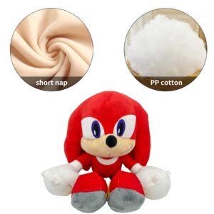 Moptrek hes Sonic 2 Plush Toy The Hedgehog Movie Sonic Plush Toys Knuckles Shadow Tails Plush Doll Toys Gifts for Boys and Girls (Knuckles)