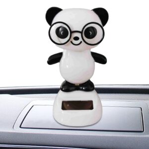 Solar Dancing Panda Bear Tiger - Shaking Doll Dancing Toys, Car Dashboard Doll Ornament, Cute Dancing Animal Figurine Toy for Car Interior Home Desk Decorations