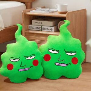 Douzeur 17.55 in Mob Psycho 100-Arataka Plush Green Dimple Elf Pillow Plush Toys Around as Festival Gift Accompany Children