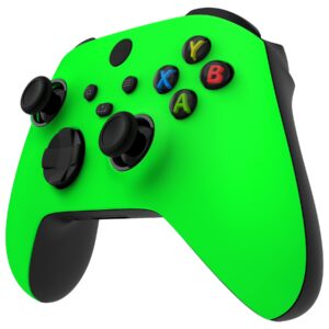 eXtremeRate FaceMag Magnetic Front Shell for Xbox Series X & S Controller, Neon Green Replacement Parts Accessores Soft Touch Grip Faceplate for Xbox Core Wireless Controller [Controller Excluded]