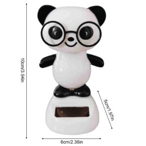 Solar Dancing Panda Bear Tiger - Shaking Doll Dancing Toys, Car Dashboard Doll Ornament, Cute Dancing Animal Figurine Toy for Car Interior Home Desk Decorations