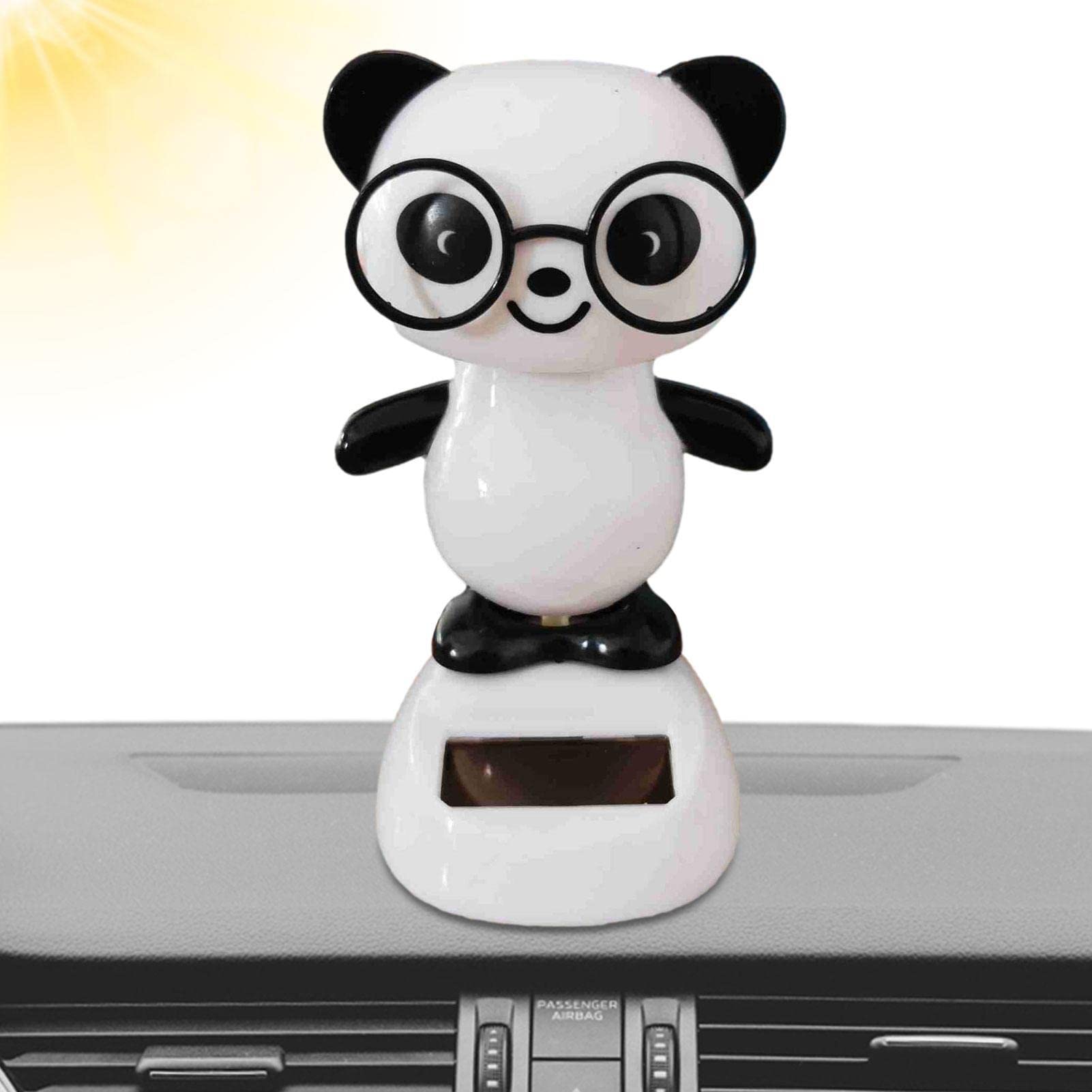 Solar Dancing Panda Bear Tiger - Shaking Doll Dancing Toys, Car Dashboard Doll Ornament, Cute Dancing Animal Figurine Toy for Car Interior Home Desk Decorations