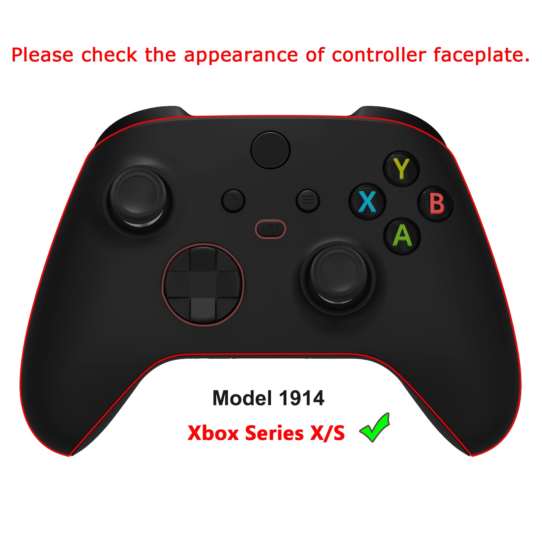 eXtremeRate FaceMag Magnetic Front Shell for Xbox Series X & S Controller, Black Replacement Parts Accessores Soft Touch Grip Cover Faceplate for Xbox Core Wireless Controller [Controller Excluded]