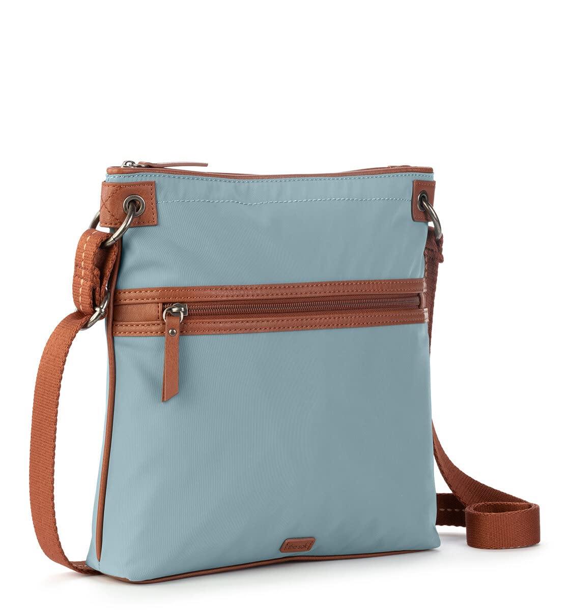 The Sak Esperato Flat Crossbody in Recycled Nylon, Denim