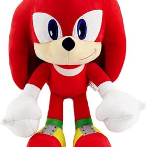 Moptrek hes Sonic 2 Plush Toy The Hedgehog Movie Sonic Plush Toys Knuckles Shadow Tails Plush Doll Toys Gifts for Boys and Girls (Knuckles)