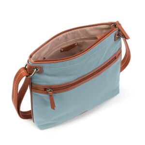 The Sak Esperato Flat Crossbody in Recycled Nylon, Denim