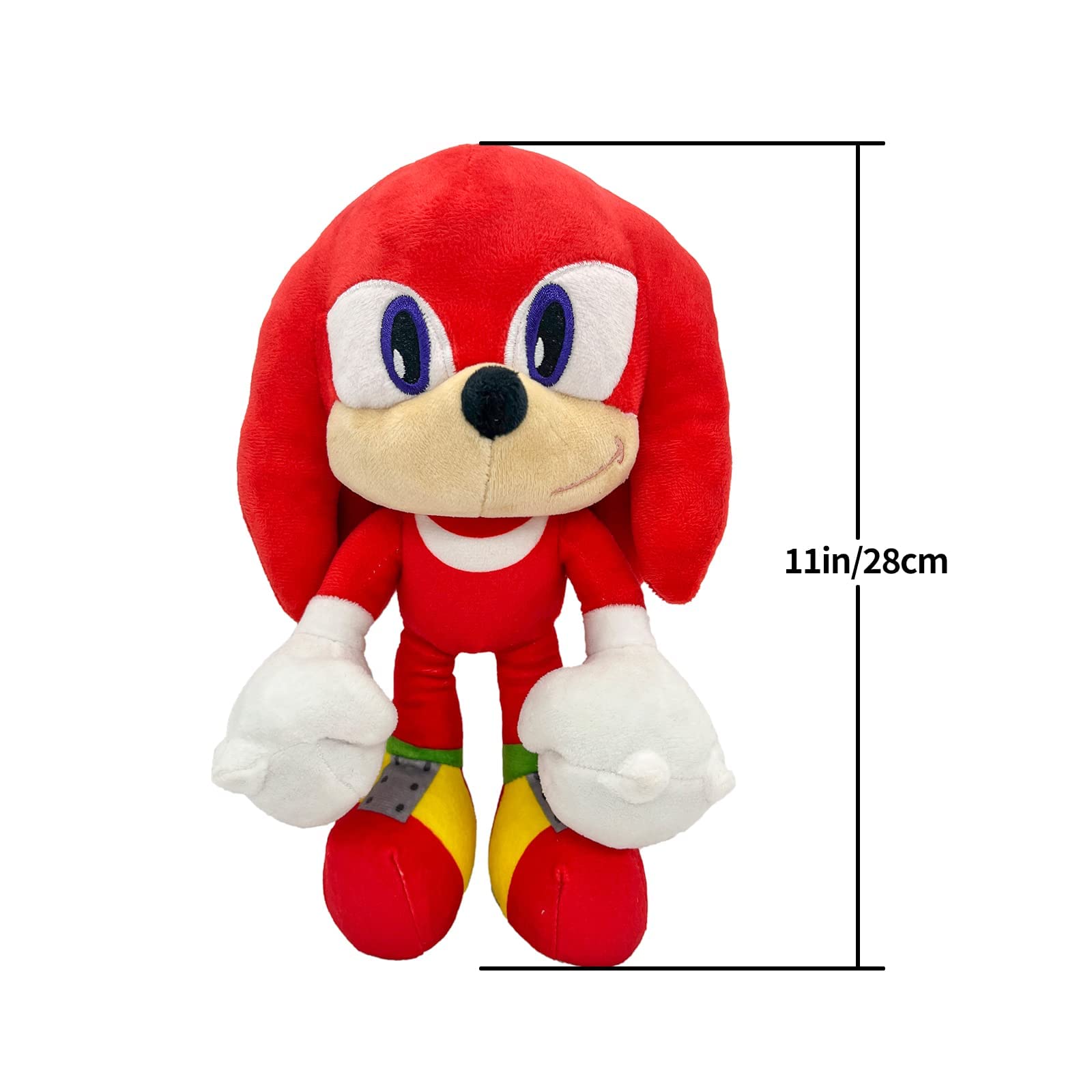 Moptrek hes Sonic 2 Plush Toy The Hedgehog Movie Sonic Plush Toys Knuckles Shadow Tails Plush Doll Toys Gifts for Boys and Girls (Knuckles)